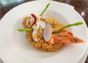 Seafood Risotto with Asparagus and White Wine